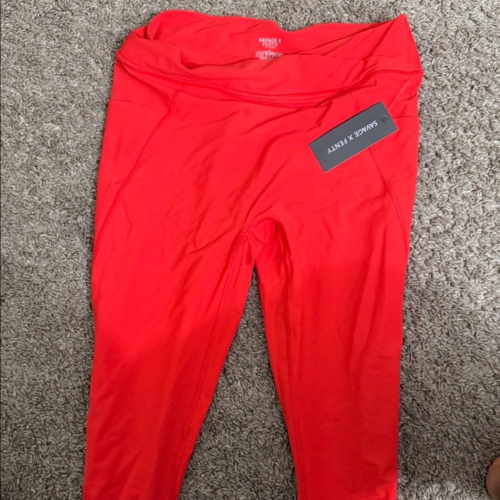 Savage X Fenty Sport Red Leggings